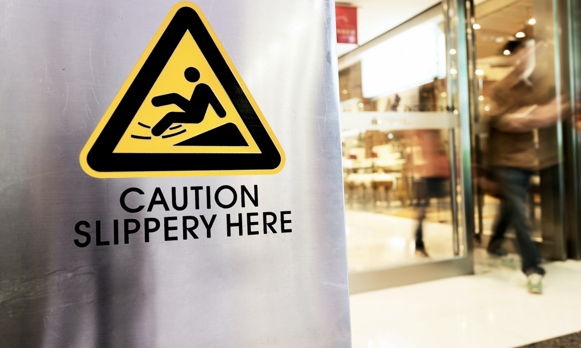 Slippery Caution Sign